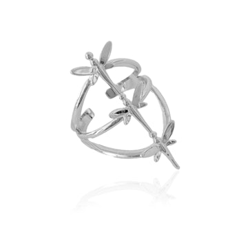 Dragonfly Long Ring - Silver