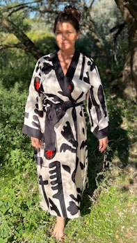 Kimono - Svart Print