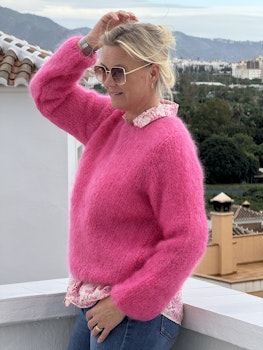 Mohairtröja - Cerise
