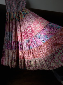 Kjol Boho Silk - Multi Pink