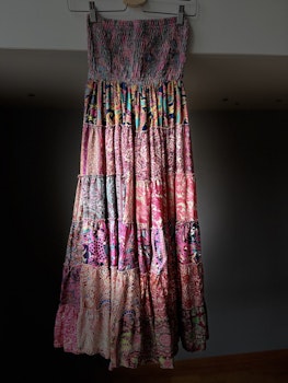 Kjol Boho Silk - Multi Pink