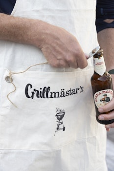 Grillförkläde - Naturvit