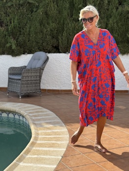 Kaftan - Röd Azur