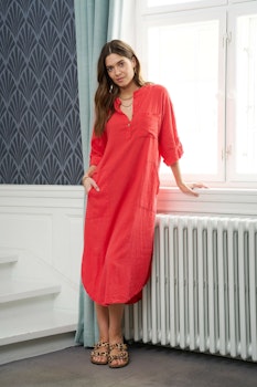 Klänning Linne - Ness Red