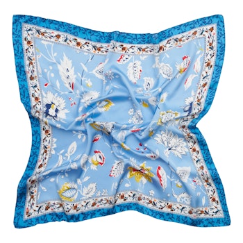 Scarf - Flower Blue