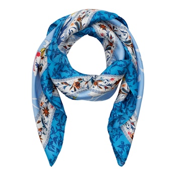 Scarf - Flower Blue