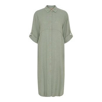 Skjortklänning Linne - Military Green