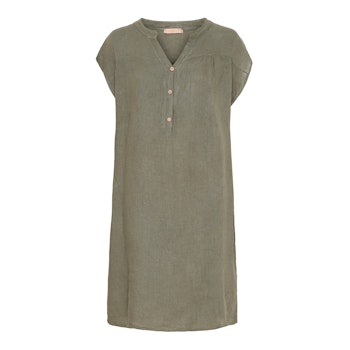 Klänning Linne - Military Green