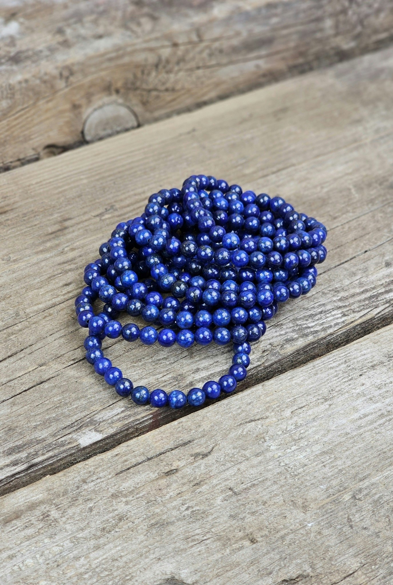 Lapis Lazuli, armband 6mm runda pärlor