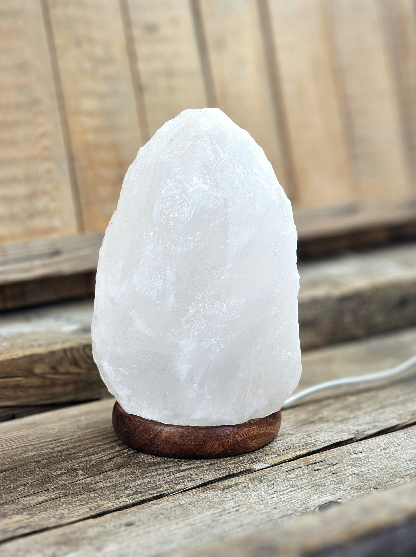 Himalaya Saltkristall, lampa vit