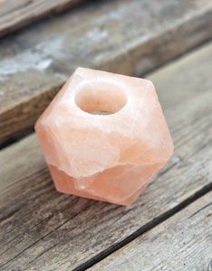 Himalaya Saltkristall, ljuslykta orange diamant