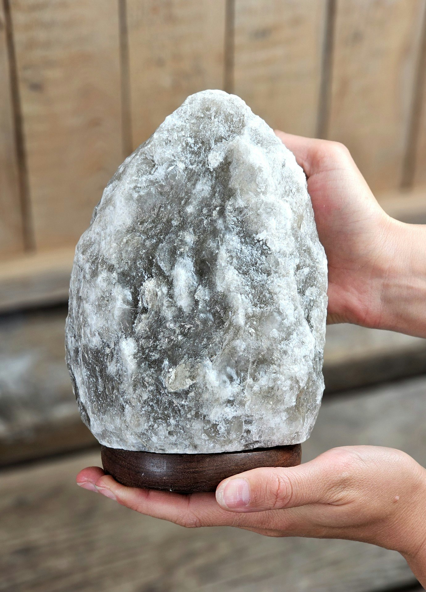 Himalaya Saltkristall, lampa svart