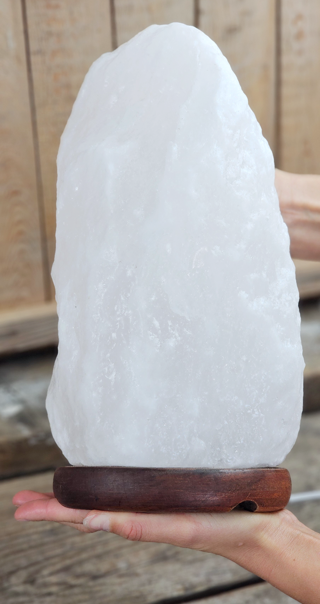 Himalaya Saltkristall, lampa vit XL