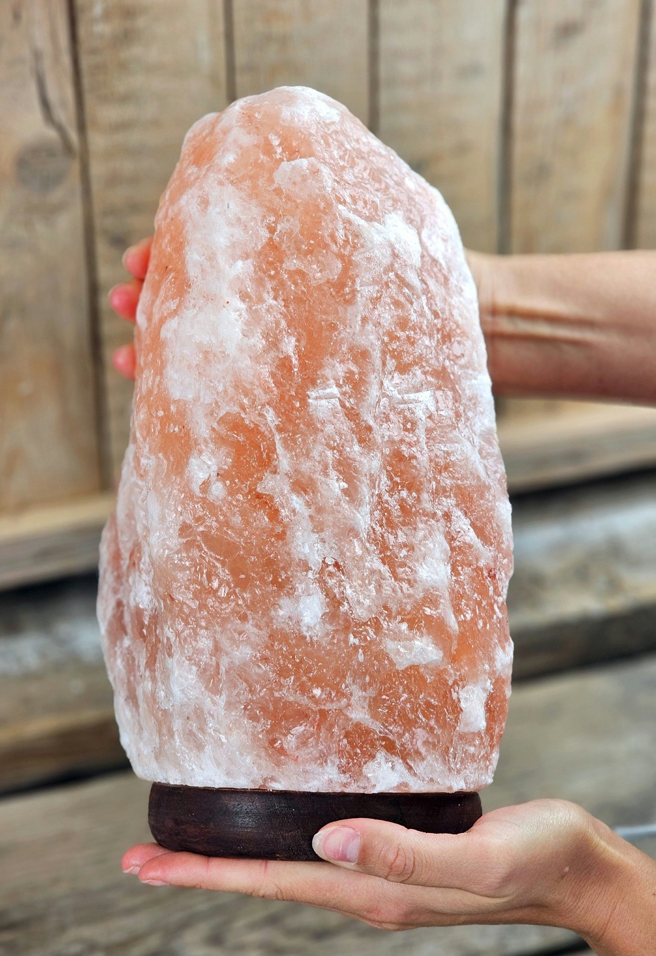 Himalaya Saltkristall, lampa orange XL