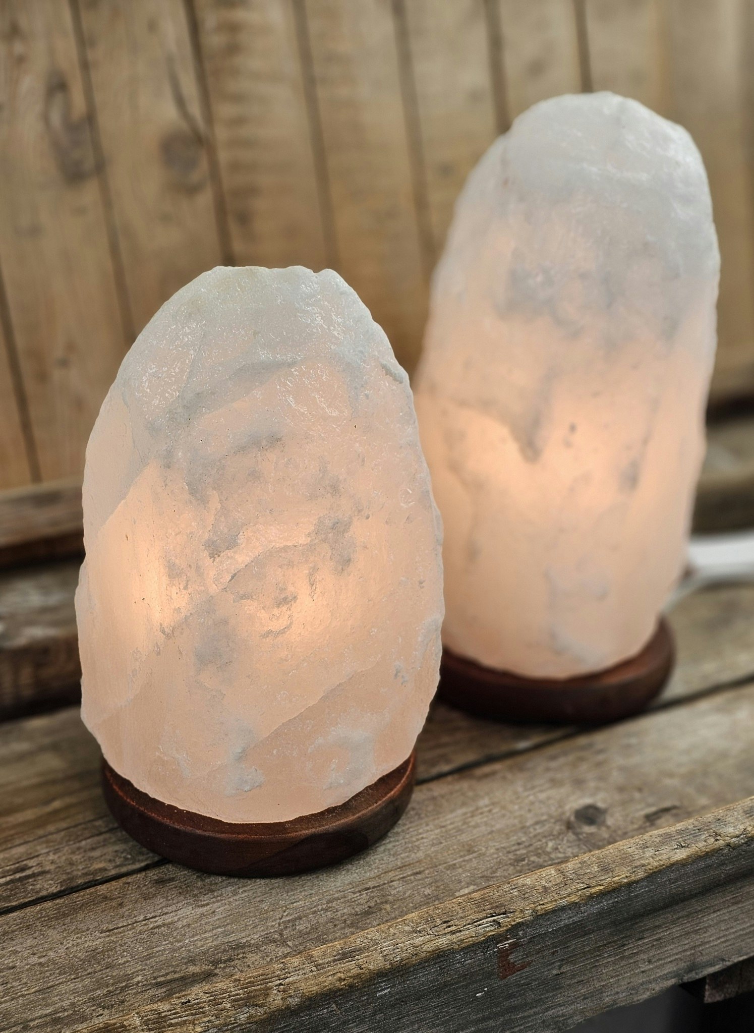 Himalaya Saltkristall, lampa vit XL