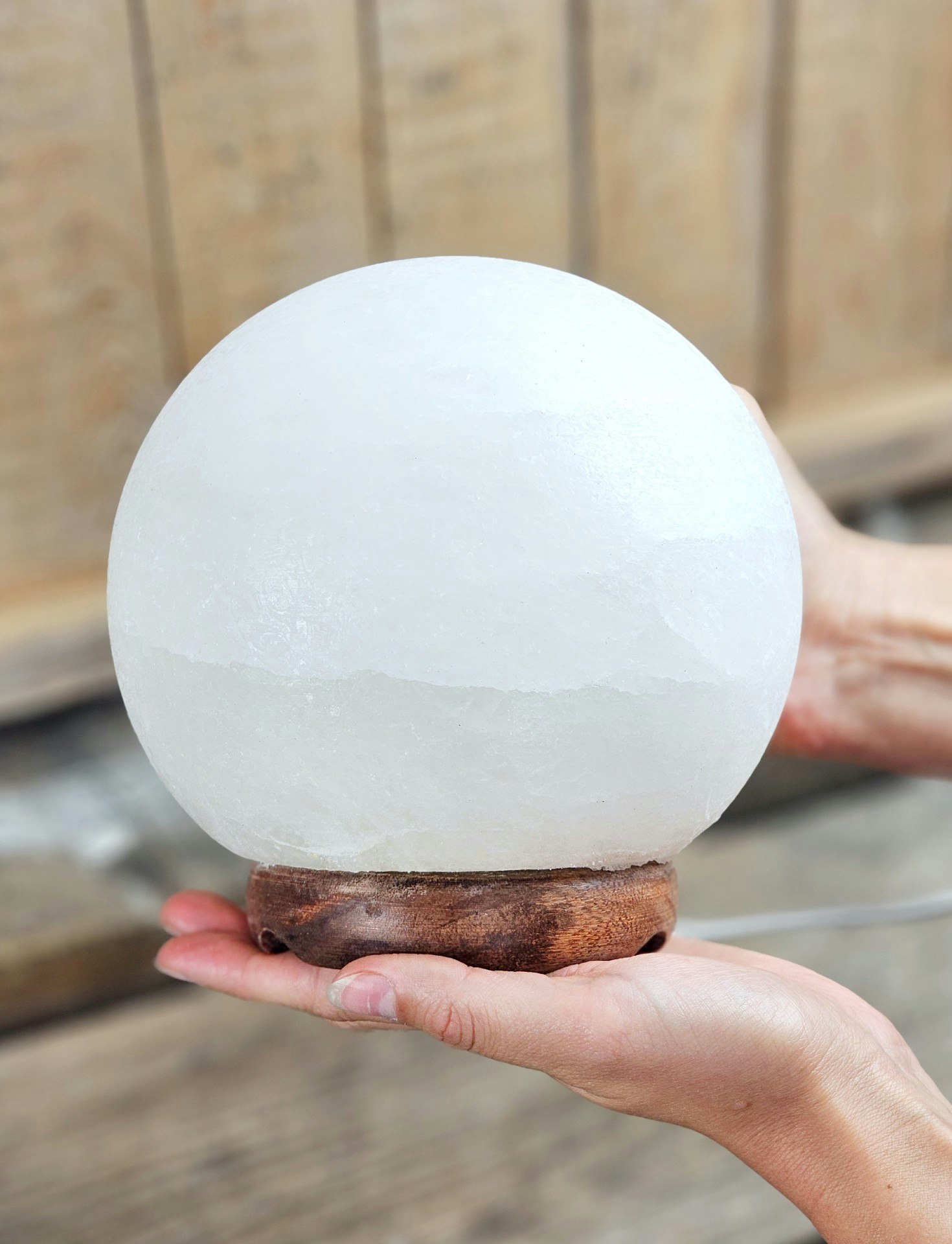 Himalaya Saltkristall, lampa vit klot