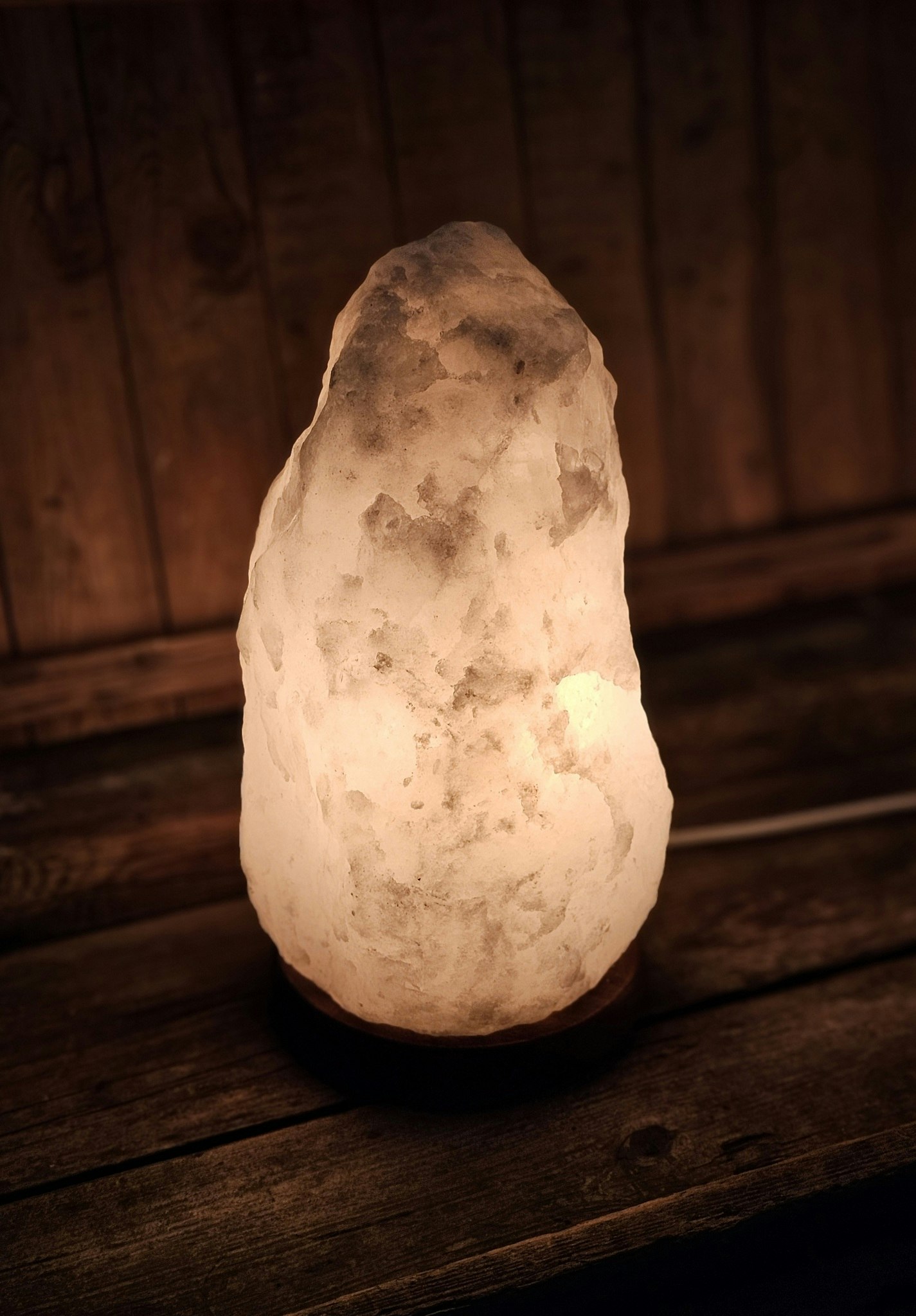 Himalaya Saltkristall, lampa vit XL