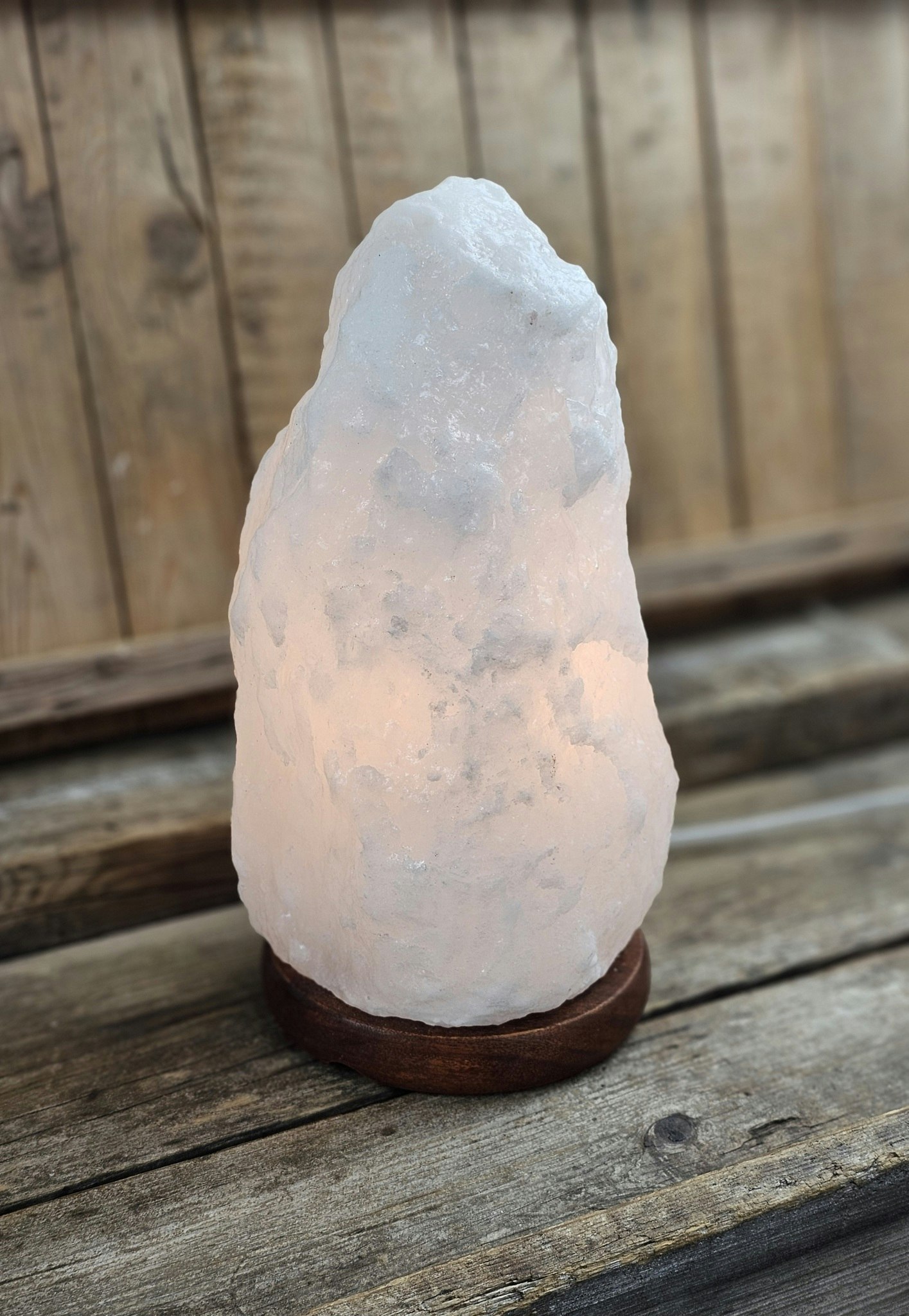 Himalaya Saltkristall, lampa vit XL