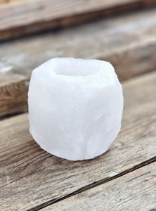Himalaya Saltkristall, ljuslykta vit
