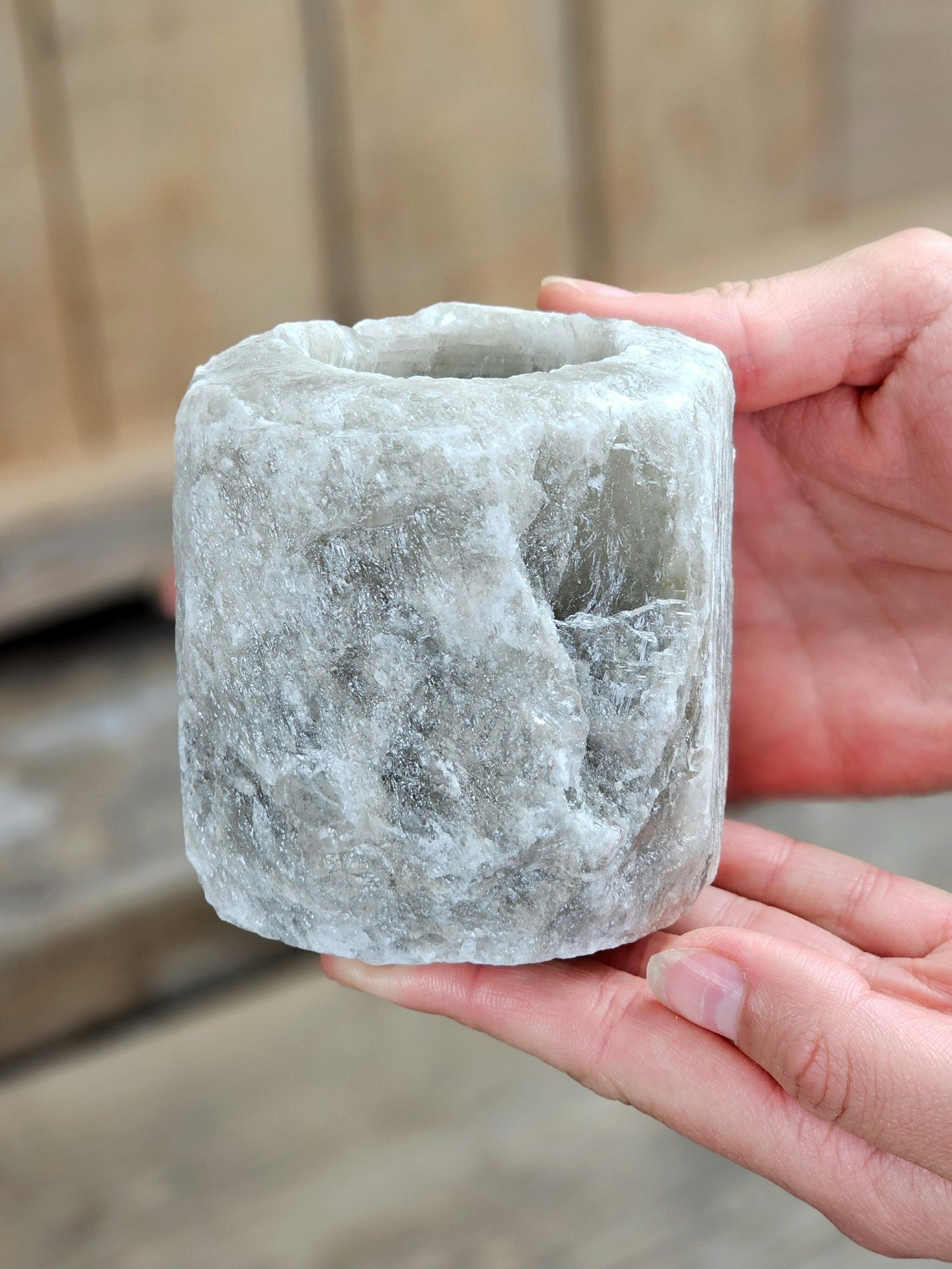 Himalaya Saltkristall, ljuslykta svart