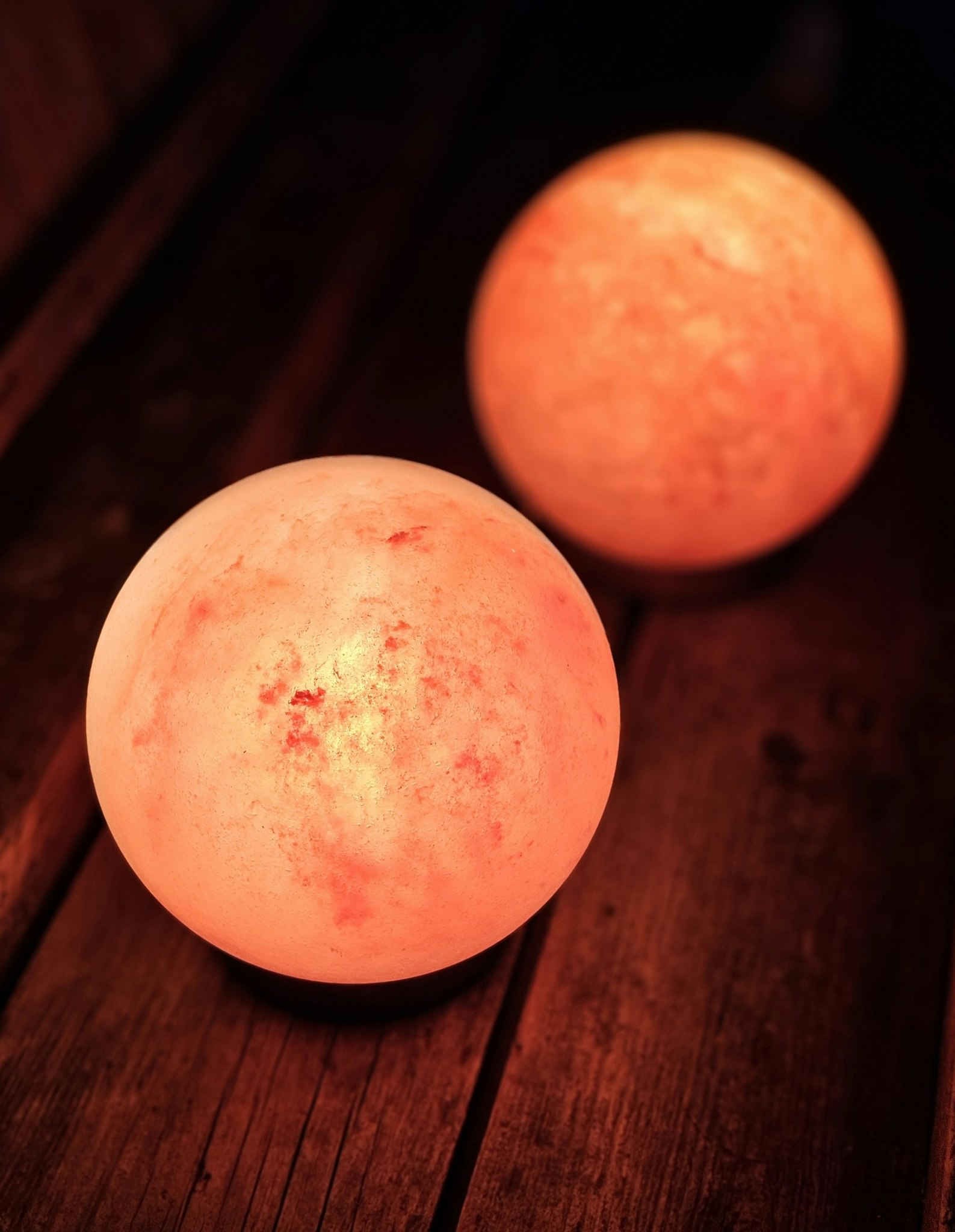 Himalaya Saltkristall, lampa orange klot