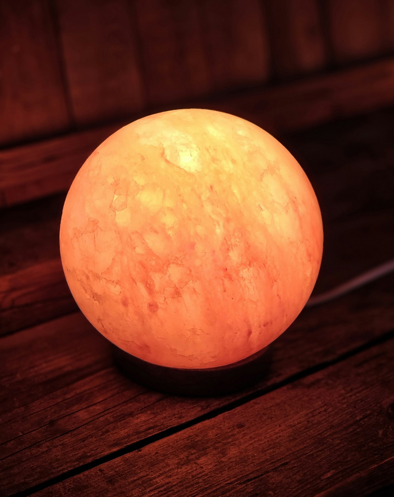 Himalaya Saltkristall, lampa orange klot