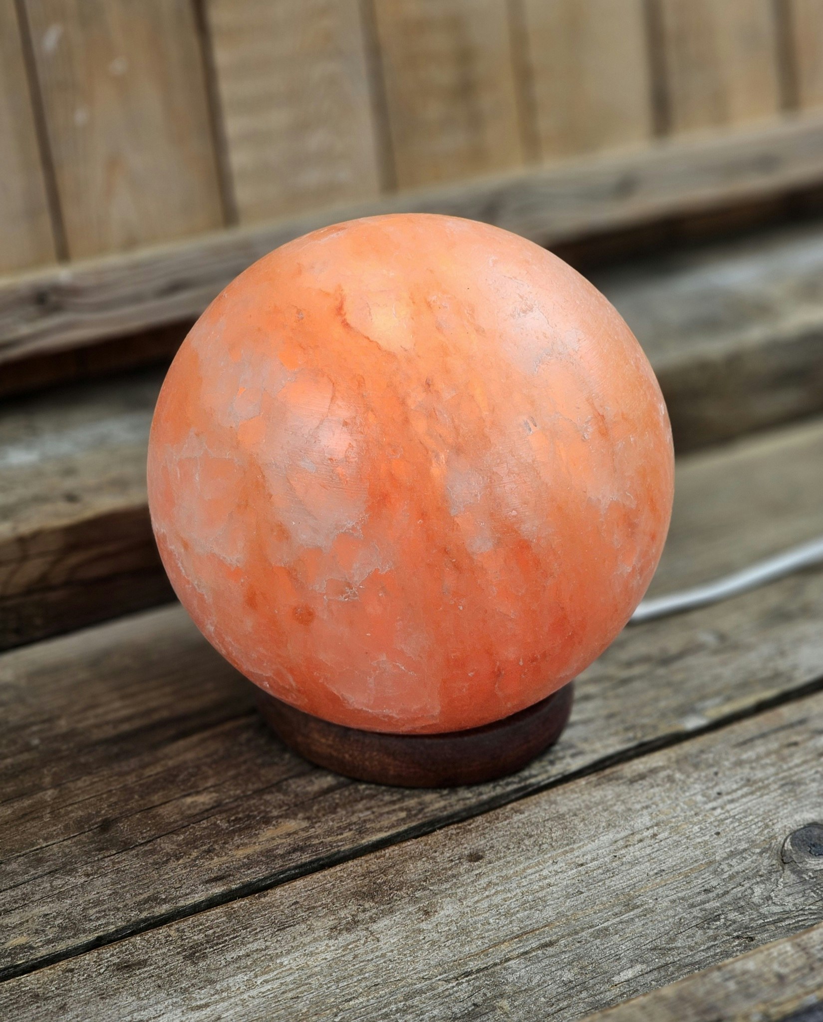 Himalaya Saltkristall, lampa orange klot