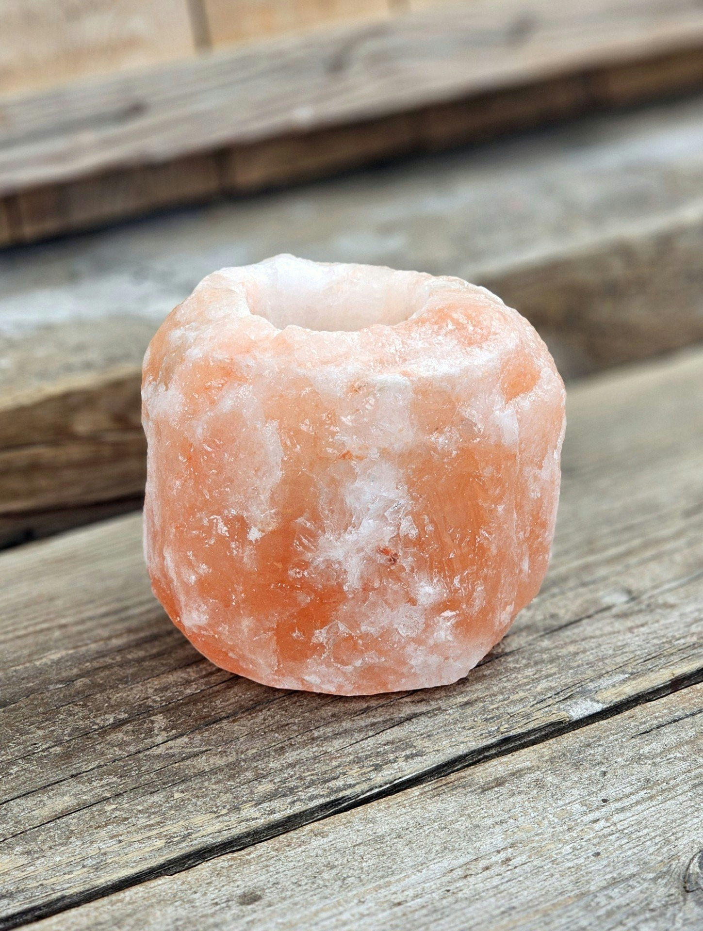 Himalaya Saltkristall, ljuslykta orange