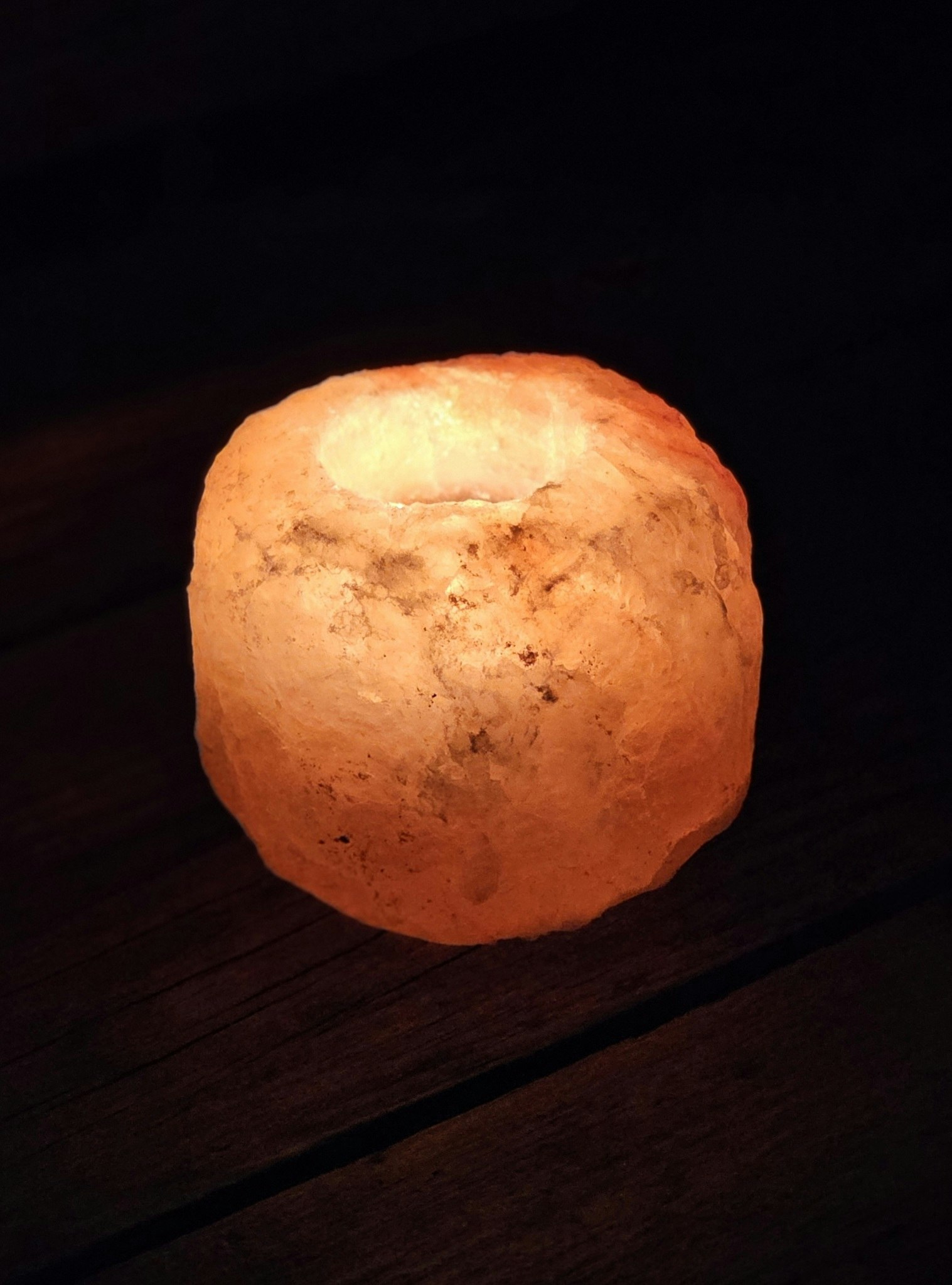 Himalaya Saltkristall, ljuslykta orange