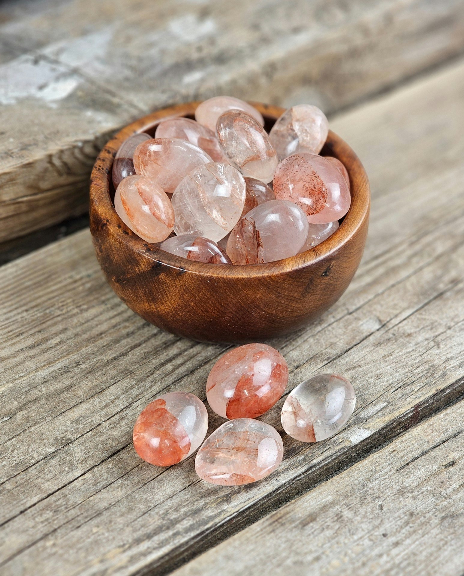 Hematoidkvarts (Röd Golden Healer), mini touchstone