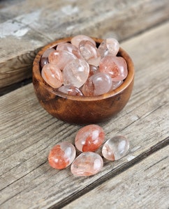 Hematoidkvarts (Röd Golden Healer), mini touchstone