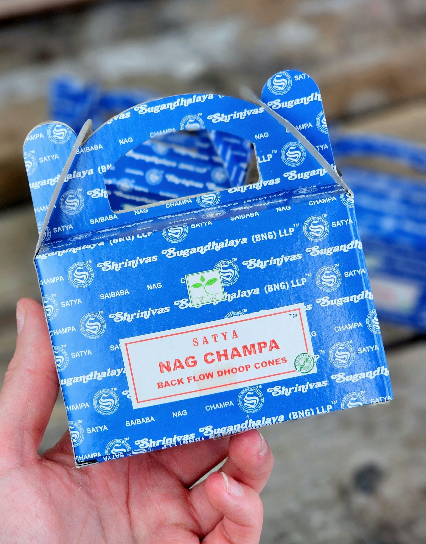 Satya - Nag Champa, rökelsekoner backflow