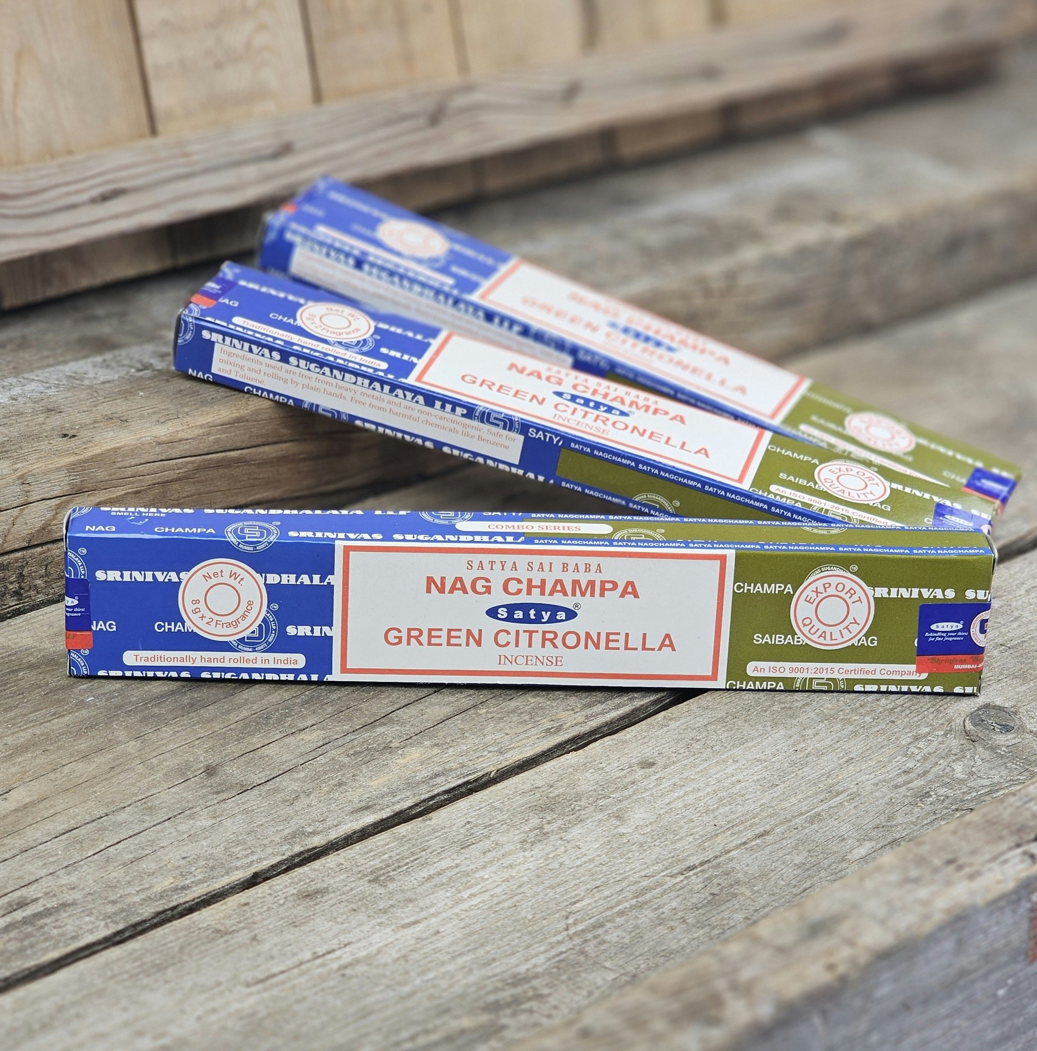 Satya Sai Baba Combo Serie - Nag Champa & Green Citronella, rökelsepinnar