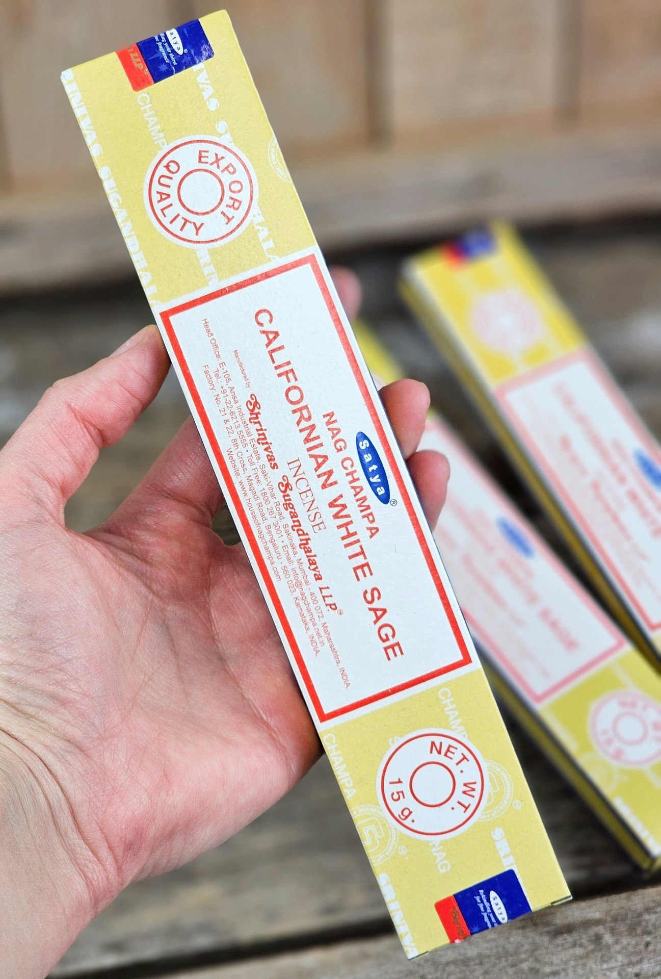 Satya - Nag Champa Californian White Sage, rökelsepinnar