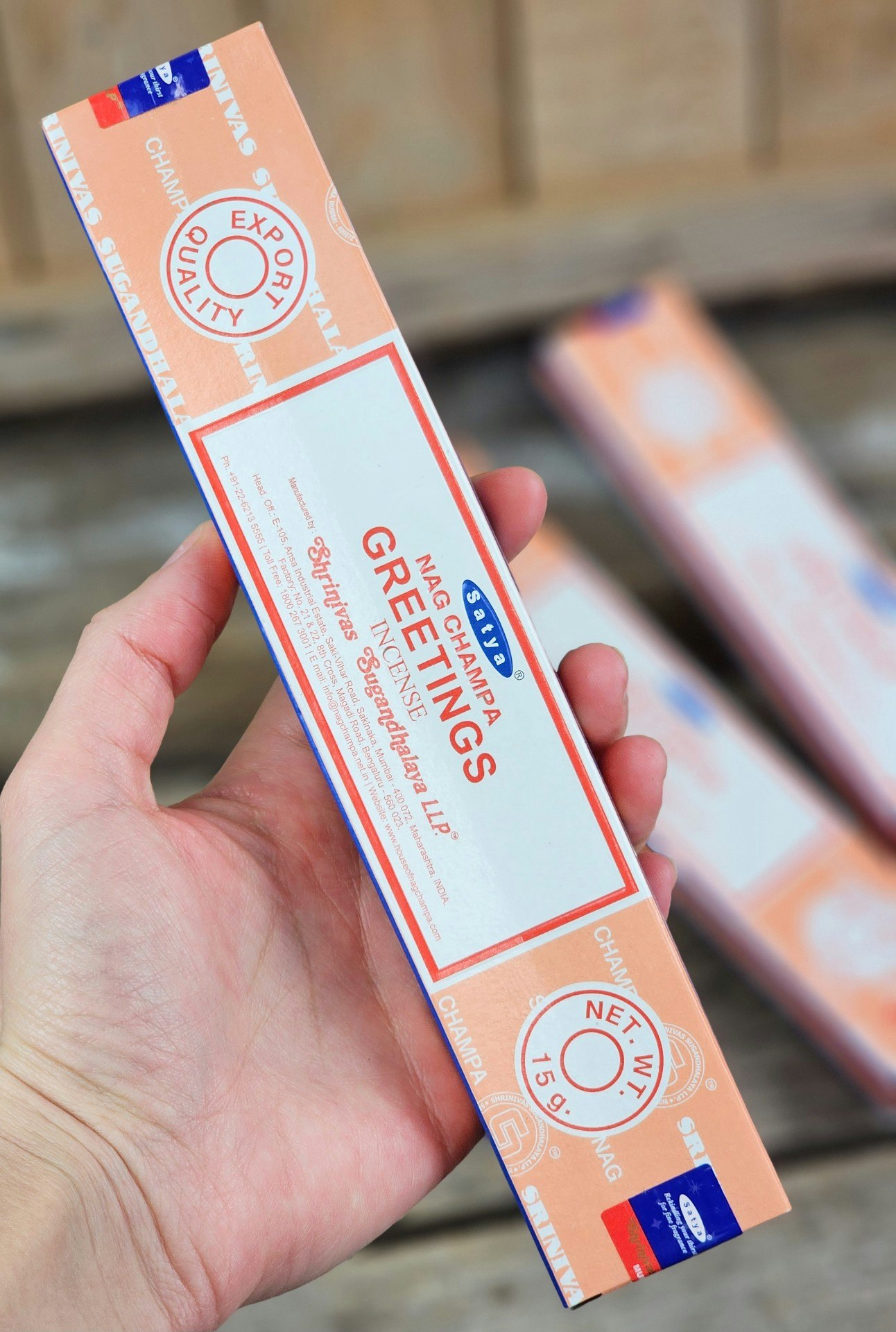 Satya - Nag Champa Greetings, rökelsepinnar