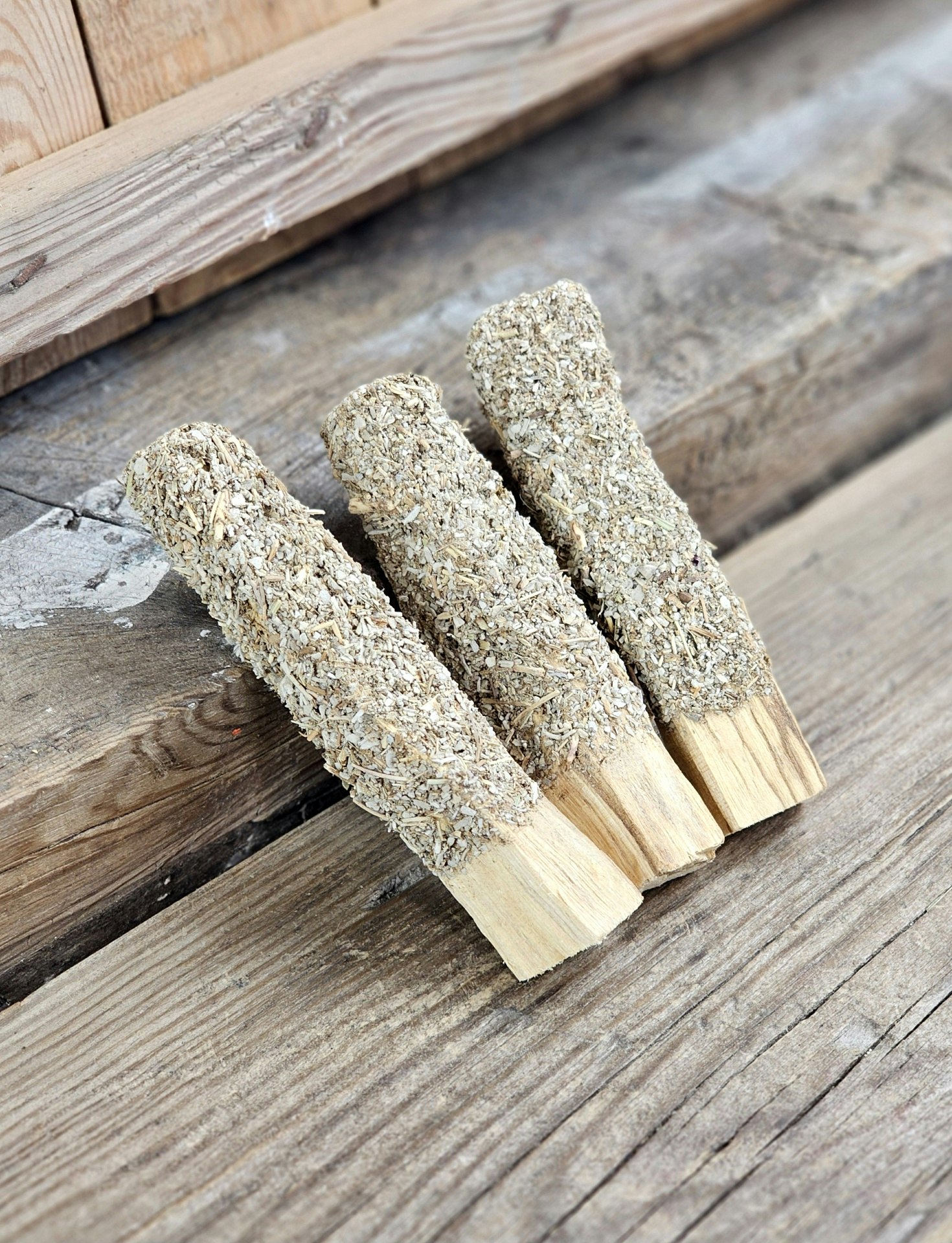 Palo Santo (Heligt trä), smudge med mald Vit Salvia
