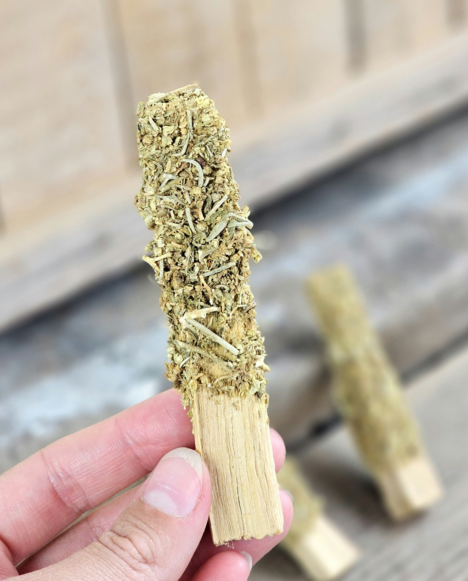 Palo Santo (Heligt trä), smudge med Vinruta