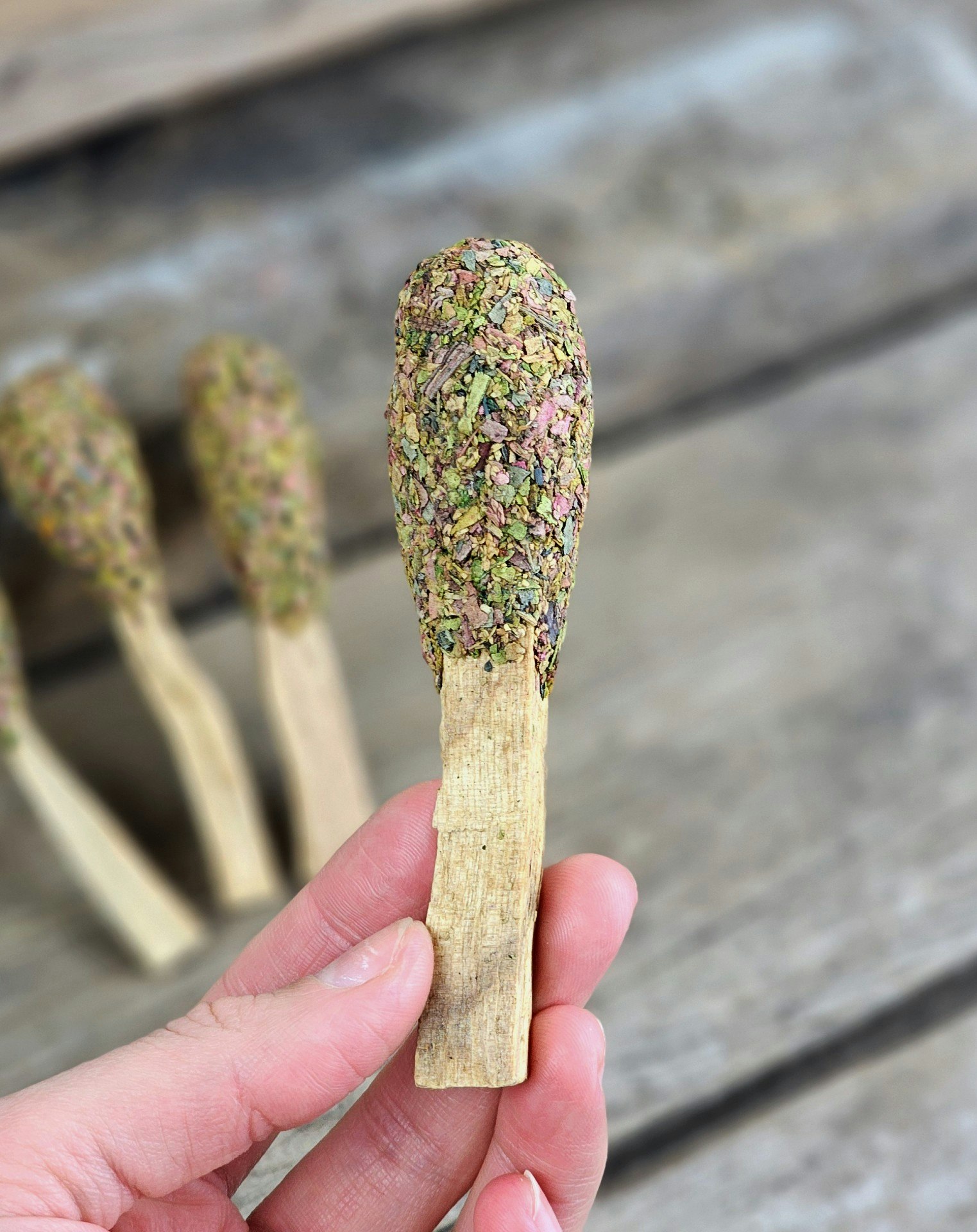 Palo Santo (Heligt trä), smudge med 7 Chakra