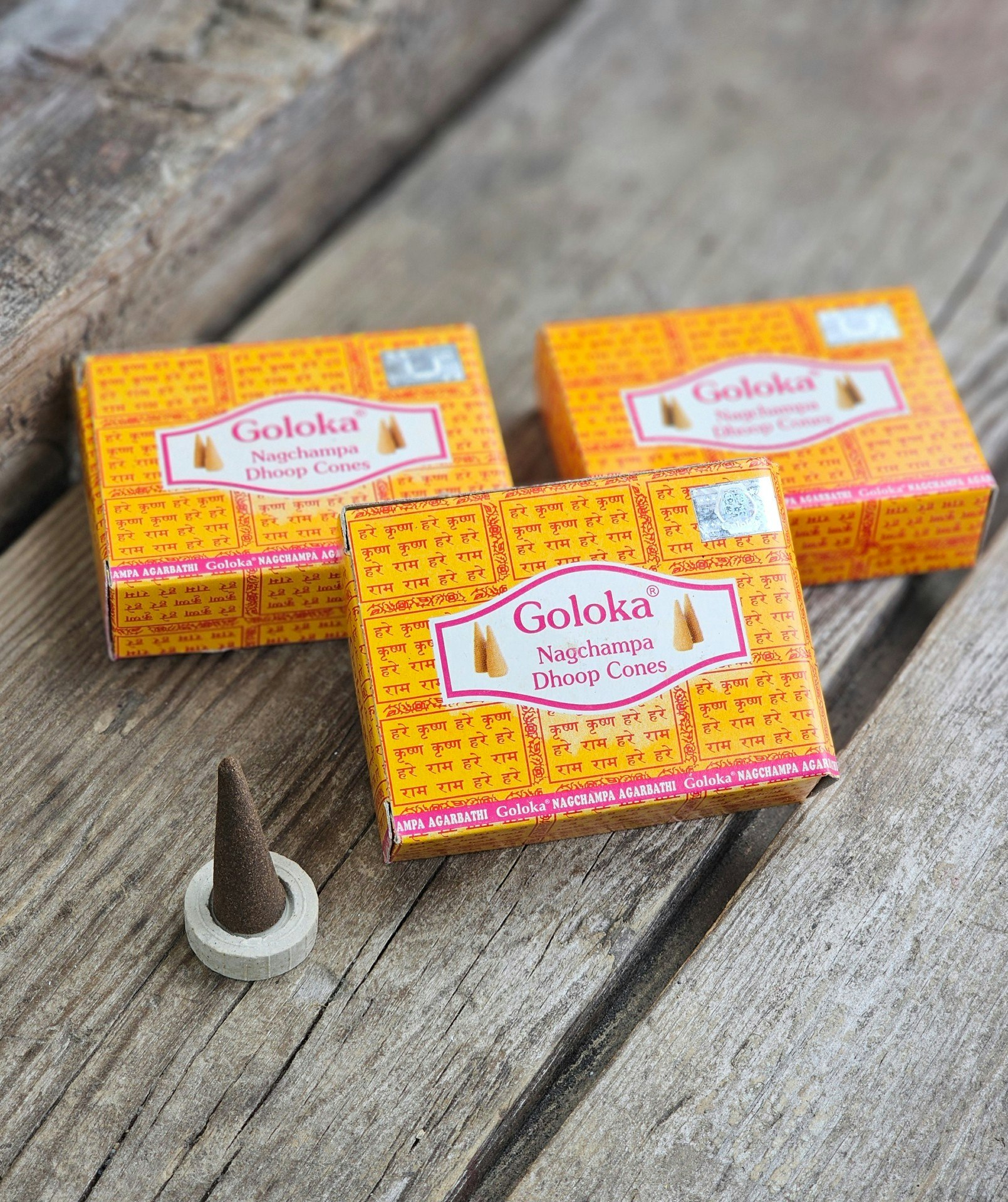 GOLOKA - Nag Champa, rökelsekoner