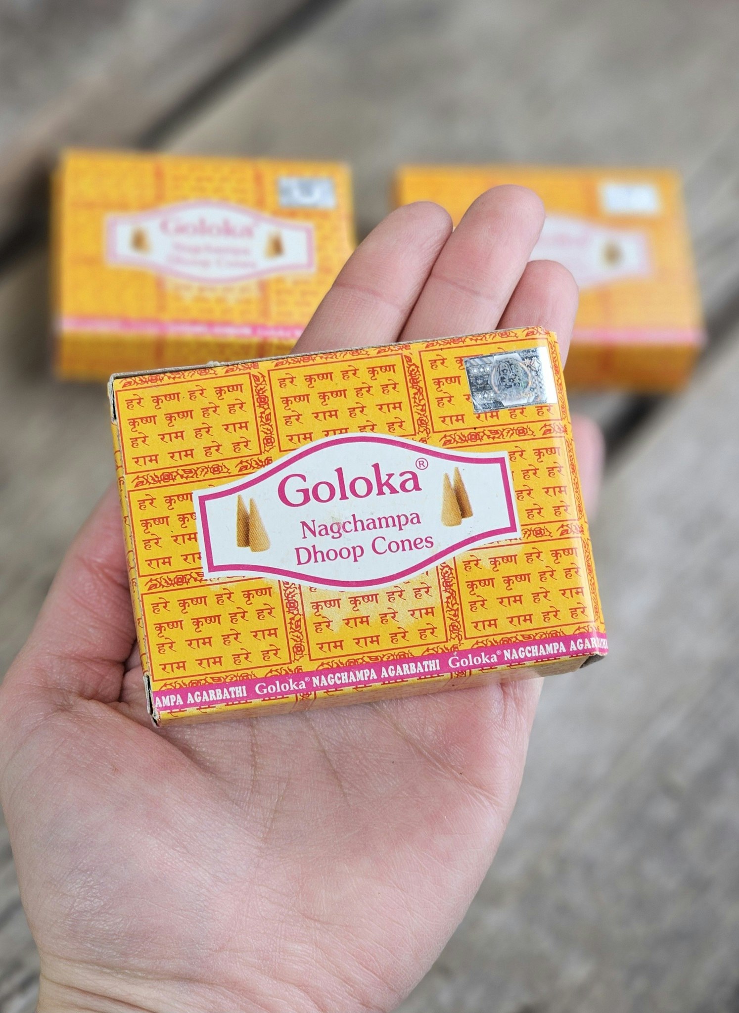 GOLOKA - Nag Champa, rökelsekoner