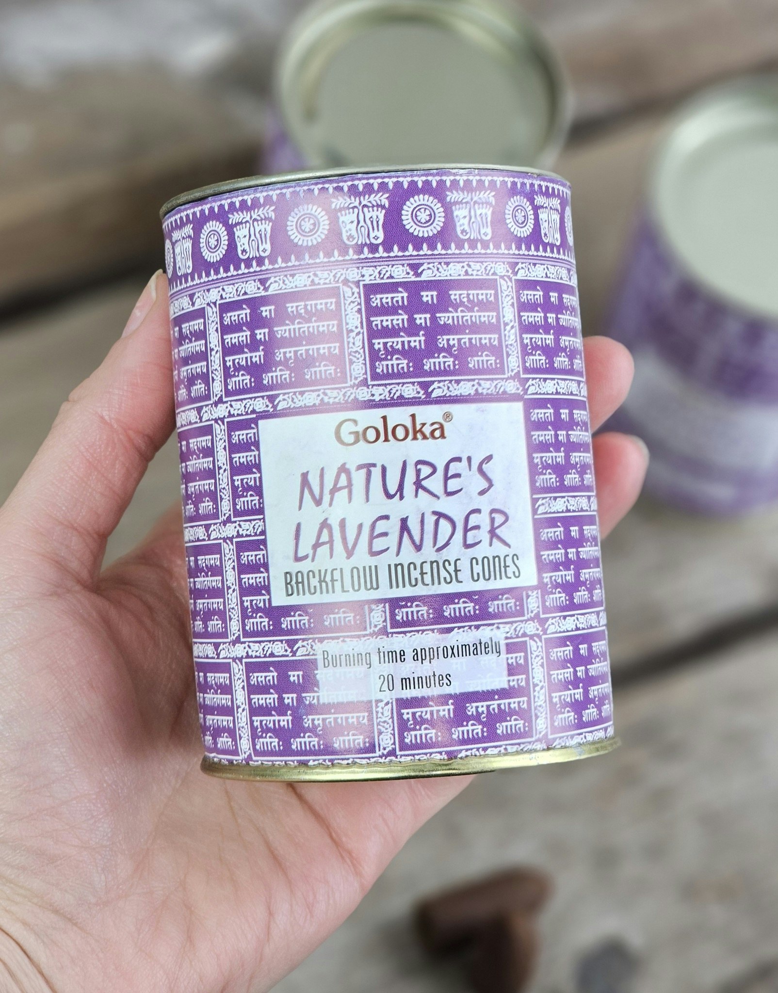 GOLOKA - Nature's Lavender, rökelsekoner backflow