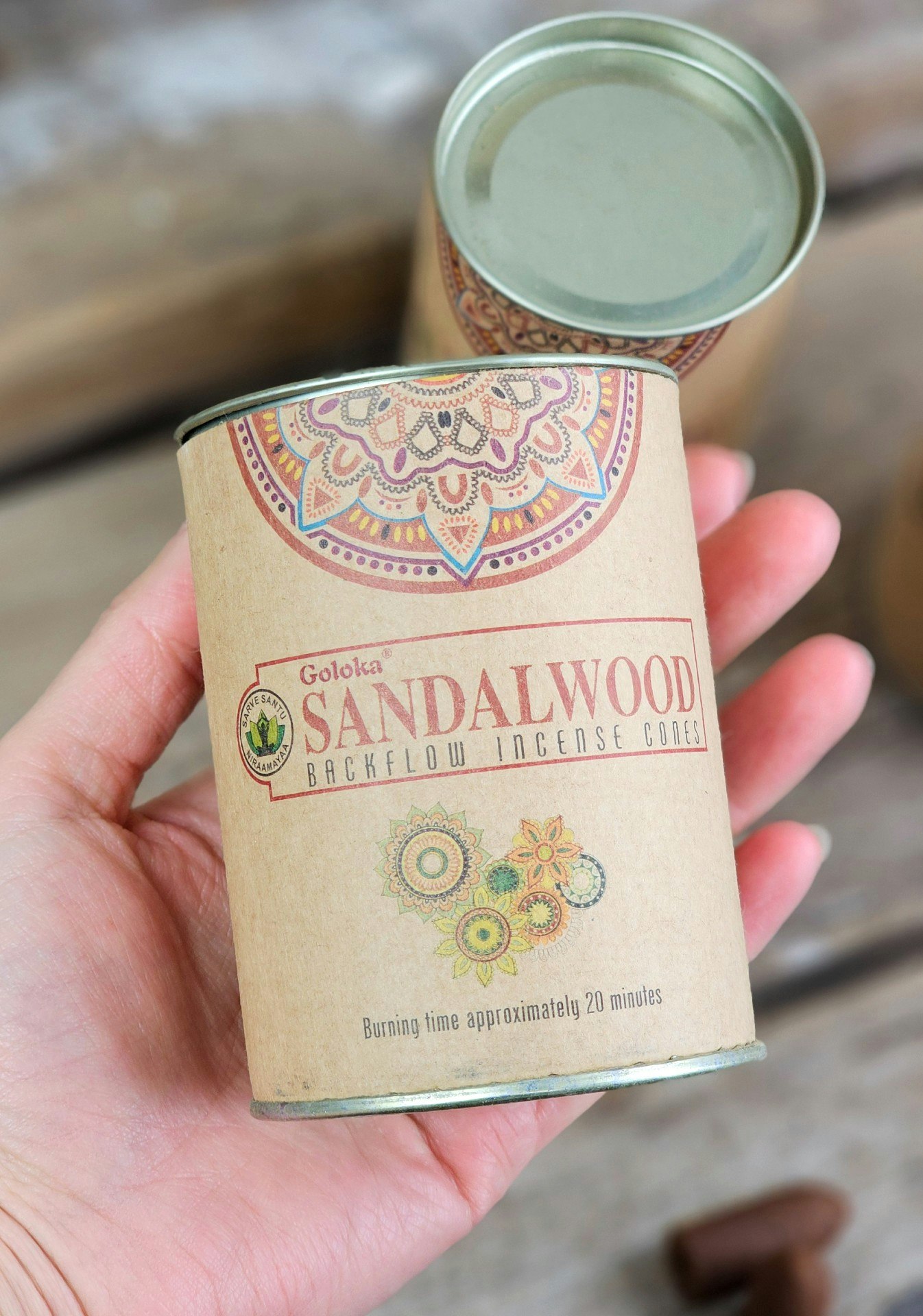 GOLOKA - Sandalwood, rökelsekoner backflow