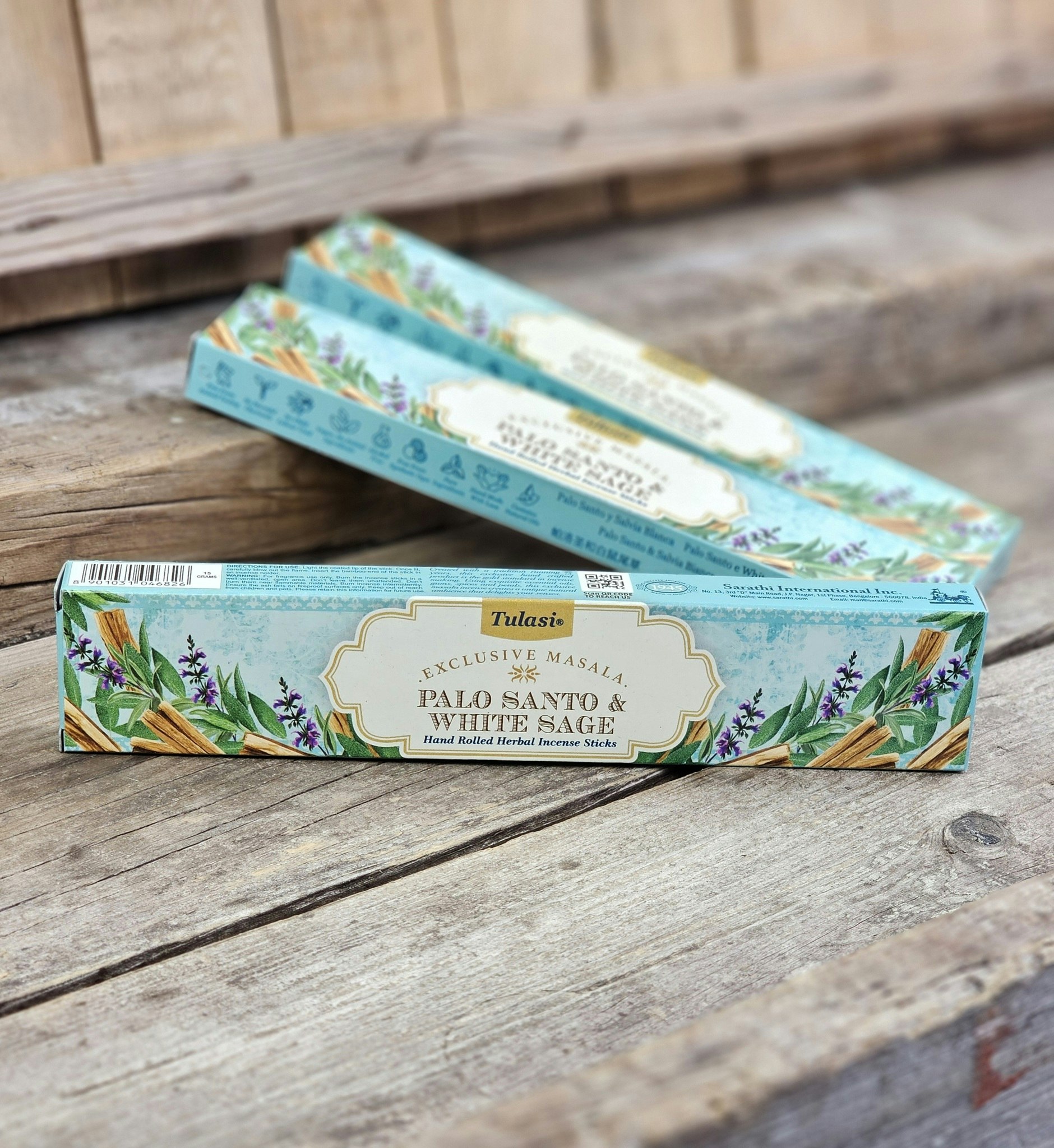 Tulasi - Exclusive Palo Santo & White Sage, rökelsepinnar