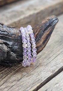 Ametrin, armband 8mm facetterade pärlor