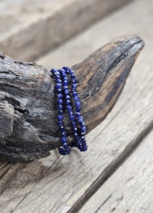 Sodalit, armband 4mm facetterade pärlor