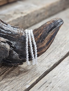 Bergkristall, armband 4mm runda pärlor