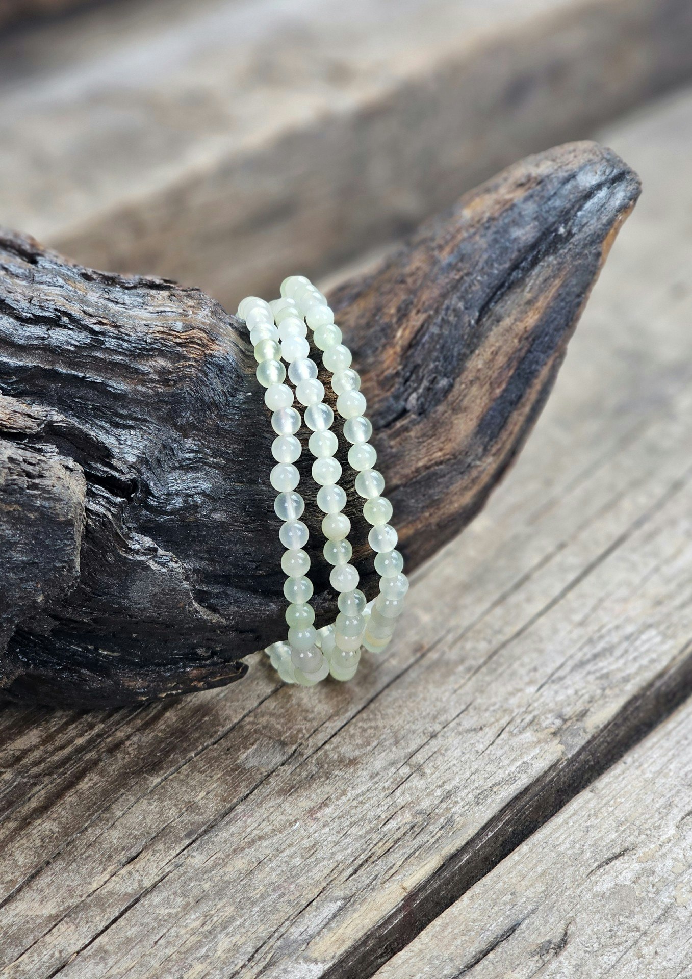 New Jade, armband 4mm runda pärlor