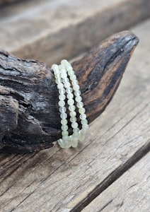 New Jade, armband 4mm runda pärlor