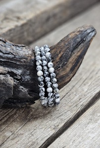 Pinolith, armband 6mm runda pärlor