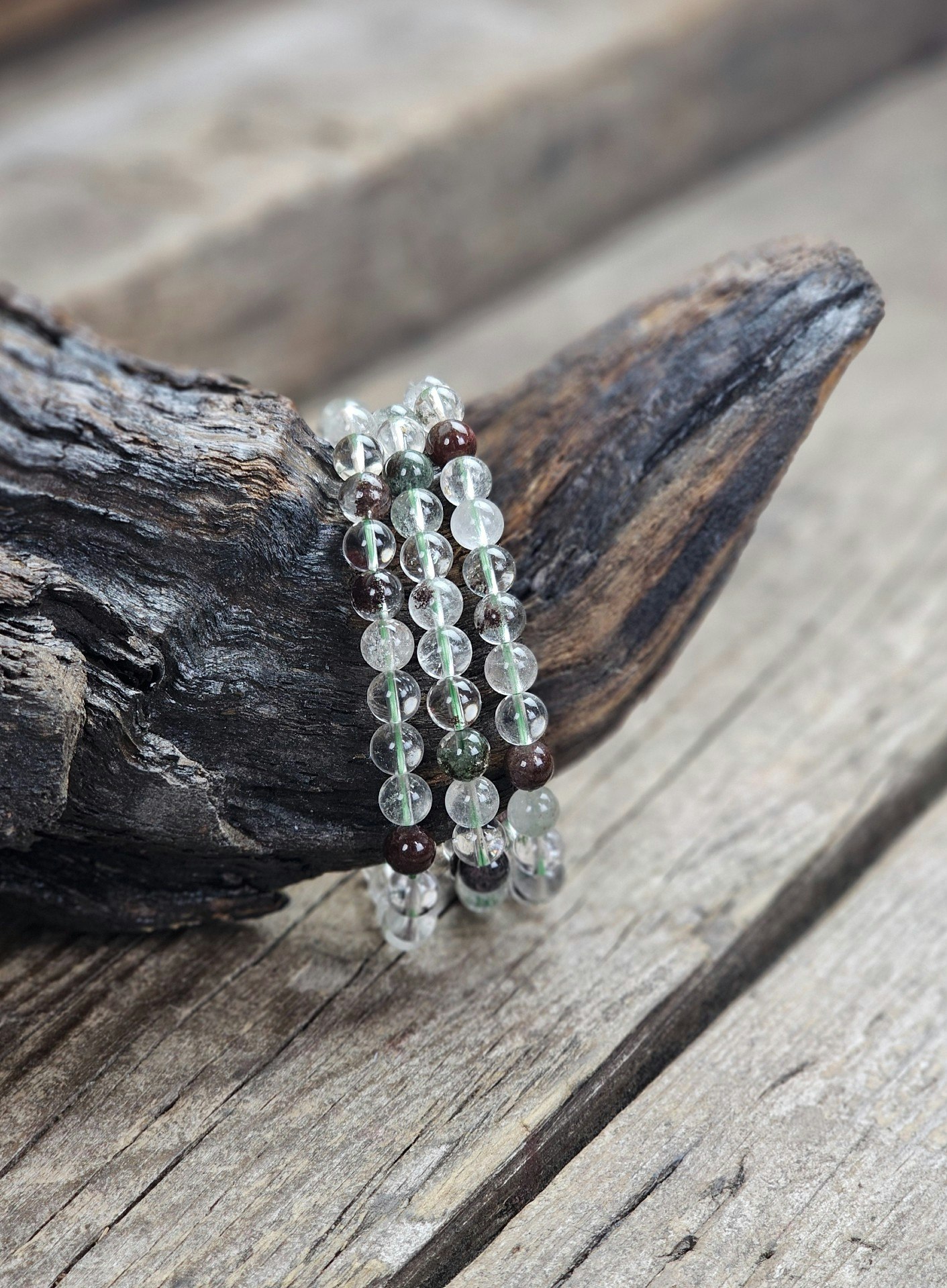 Lodolit, armband 6mm runda pärlor